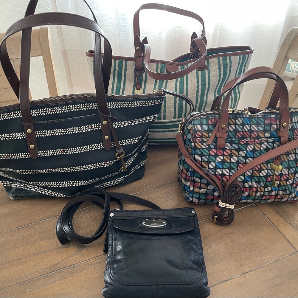 4 fossil handbags